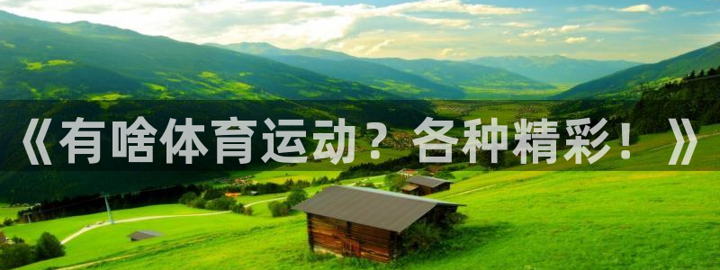 yy易游官方正版app代理：《有啥体育运动？各种精彩！》